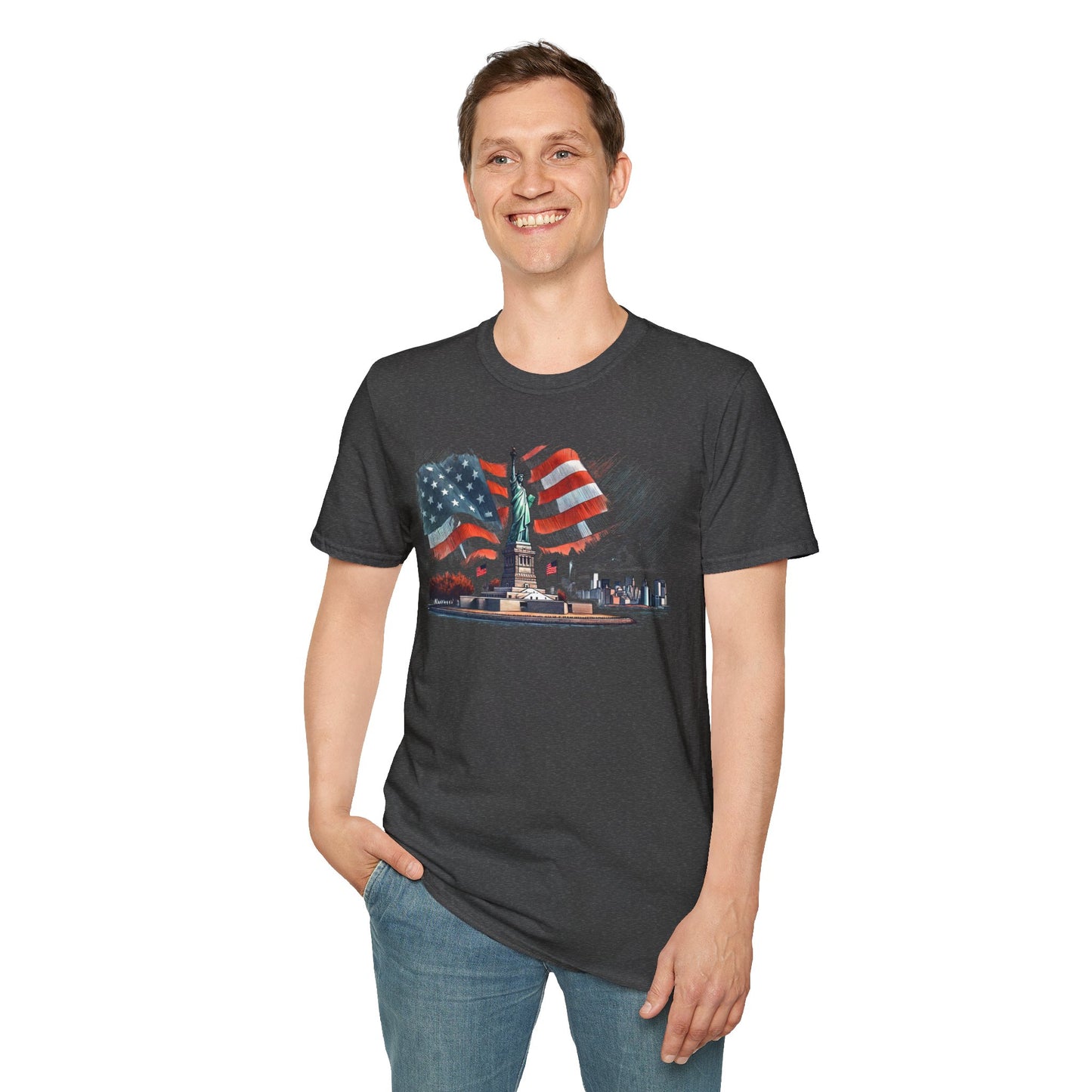 Land of the Free - Unisex Softstyle T-Shirt