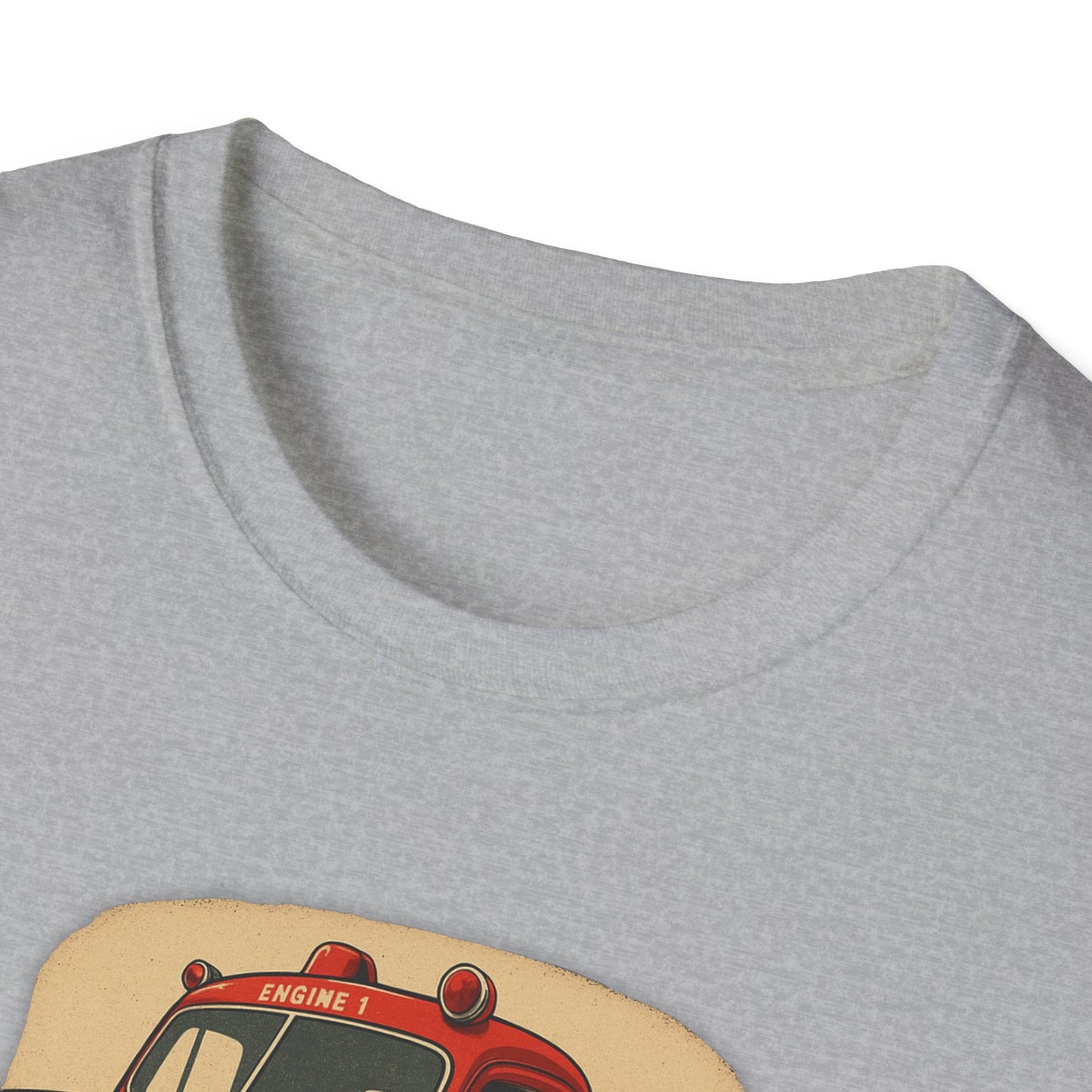 Vintage Fire Truck T-Shirt Perfect for Road Trips, and Everyday Wear