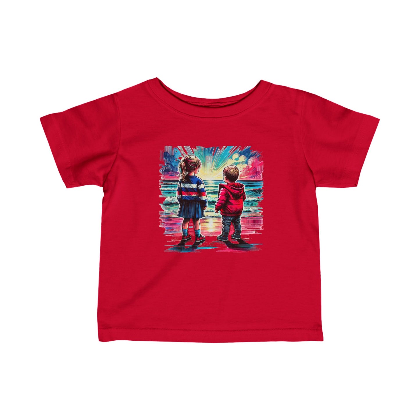 A Day at the Beach - Infant Fine Jersey Tee