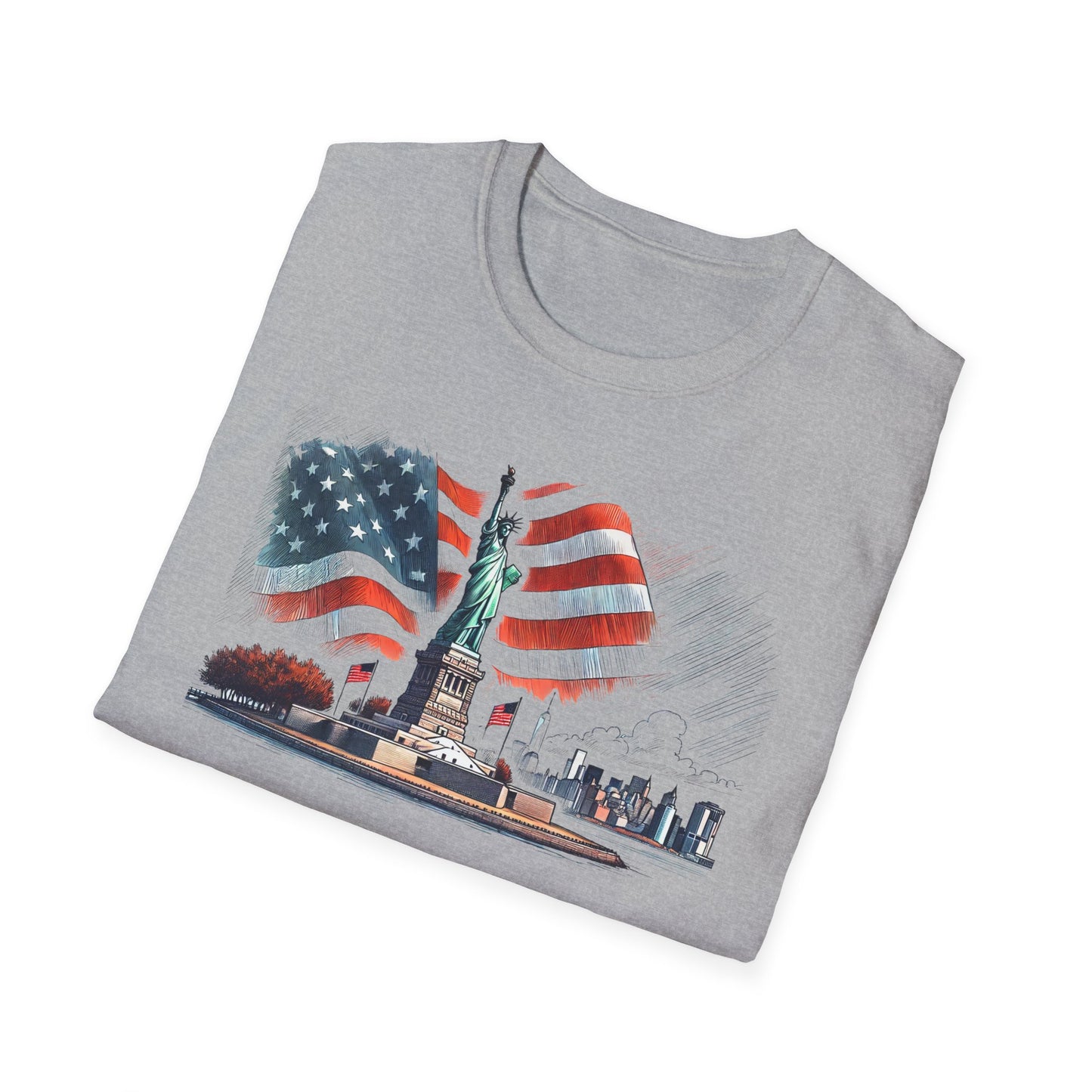 Land of the Free - Unisex Softstyle T-Shirt