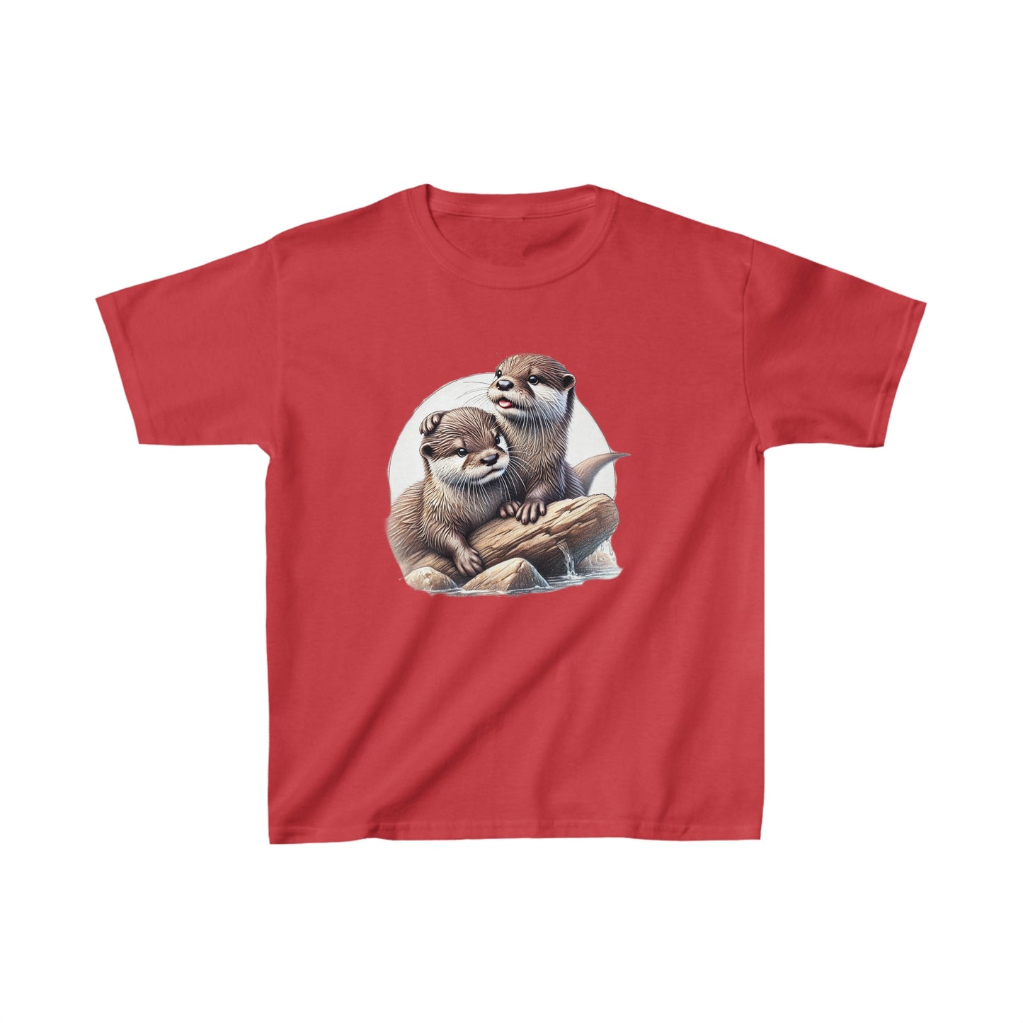 Playful Otter Pals Children - Kids Heavy Cotton™ Tee